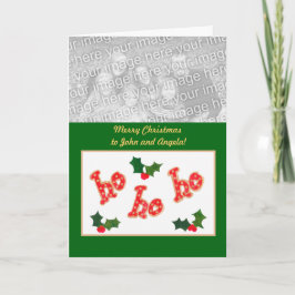 Anpassadet Ho Ho Ho-julfotkort Helgkort