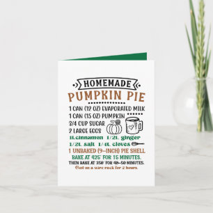 Anpassadet Homemade pumpkin paj recept Helgkort