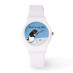 Anpassadet Humous Penguin Spela Golf Armbandsur