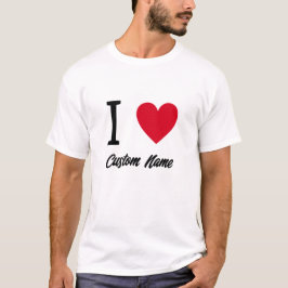 Anpassadet "I Heart"-Personlig T Shirt