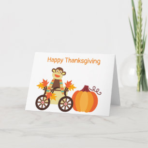 Anpassadet i Thanksgivingen vid Whimsique Sock mon Kort
