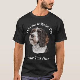 Anpassadet Illustration i portugisiska Vatten Hund T Shirt