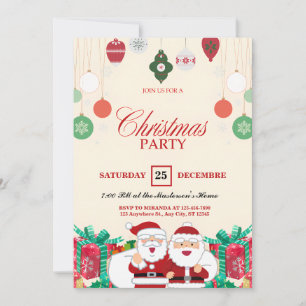 Anpassadet Inbjudningar till Julfesten jultomten