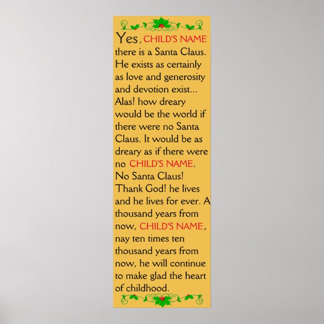 ANPASSADET Ja! Det finns ett Jultomten som poster! Poster (Framsidan)