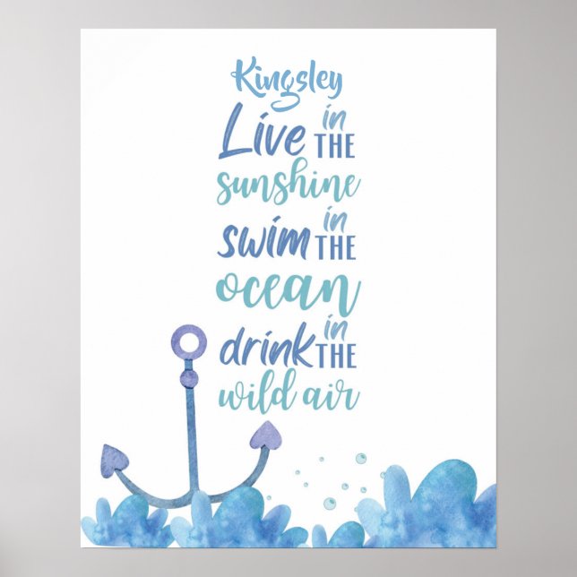 Anpassadet Jellyfish Serenity Poster (Framsidan)