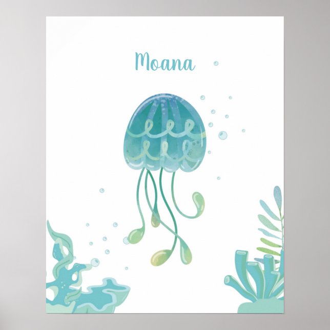 Anpassadet Jellyfish Tidal Comfort Poster (Framsidan)