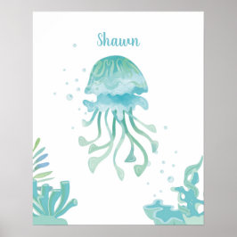 Anpassadet Jellyfish Tidal Comfort Poster