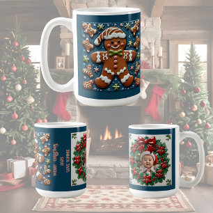 Anpassadet Jul Snowing Pepparkaksgubbe Kaffemugg