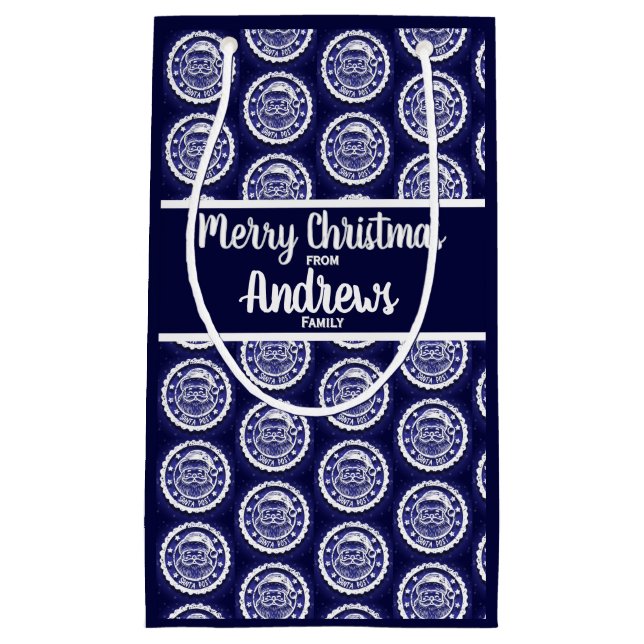 Anpassadet jultomten på Mörk blått (Framsidan)