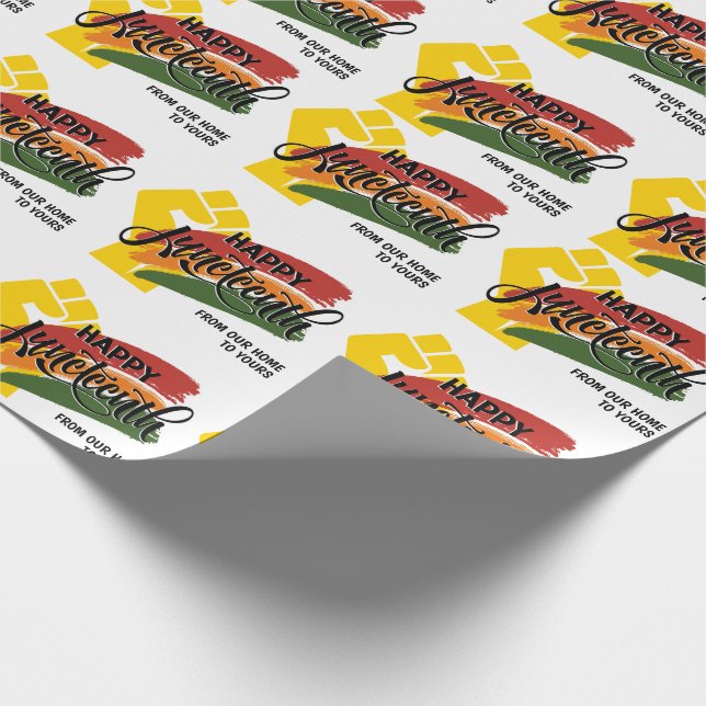 Anpassadet JUNETEENTH Presentpapper (Hörn)