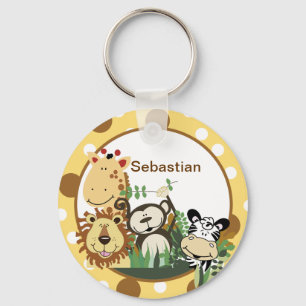 ANPASSADET KEYCHAIN FÖR ZOOBESÄTTNINGGULT NYCKELRING
