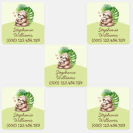 Anpassadet Kids Clothing Labels mamma & Baby Sloth Klistermärke