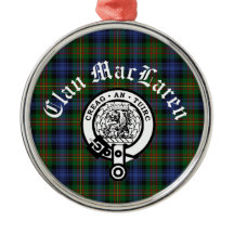 Anpassadet klan MacLaren Vapensköld Badge & Tartan