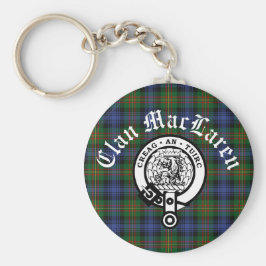 Anpassadet klan MacLaren Vapensköld Badge & Tartan Nyckelring