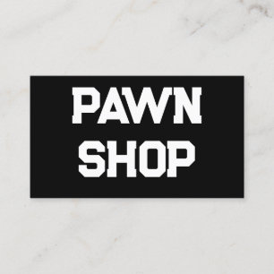 Anpassadet Köp och säljlån för Pawn Shop Visitkort