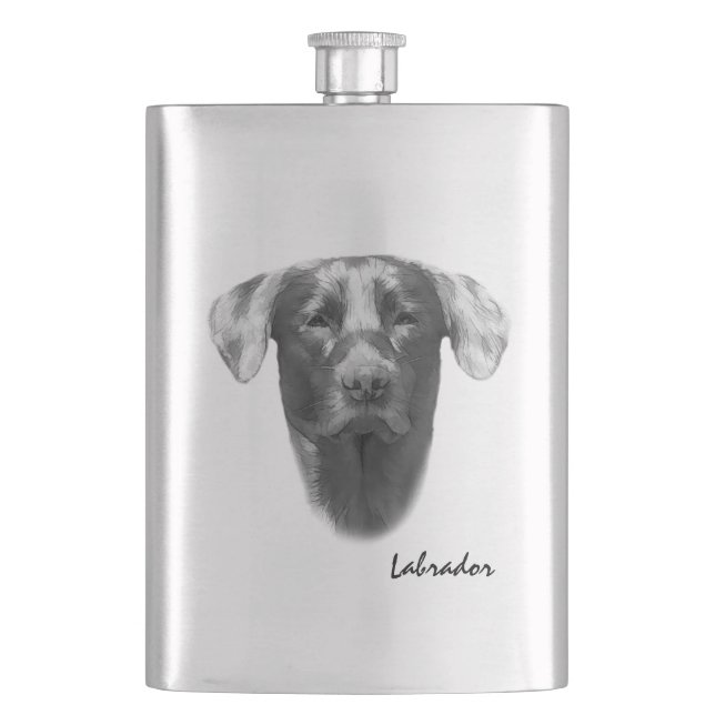 Anpassadet Labrador Hund Fickplunta (Framsidan)