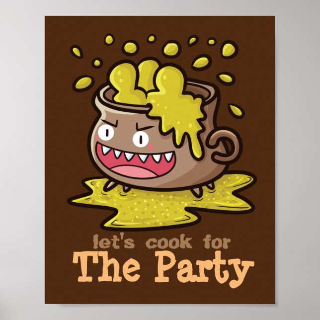 Anpassadet Låt oss Cook för Party Poster (Framsidan)