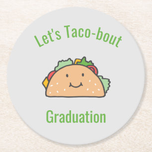 Anpassadet Låt oss Taco-bout Studenten Taco Underlägg Papper Rund