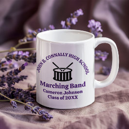 Anpassadet lila High School Marching Band Kaffemugg