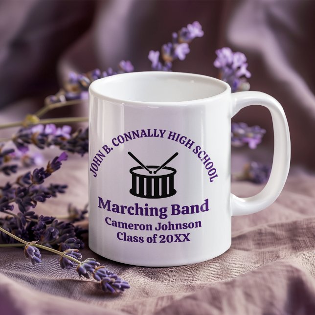 Anpassadet lila High School Marching Band Kaffemugg (Skapare uppladdad)