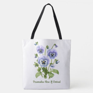Anpassadet lila Pansies Tygkasse