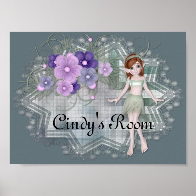 Anpassadet Little Elf with Flowers Märkre Poster (Framsidan)