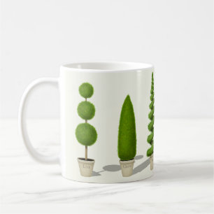 anpassadet "Live Grow Thrive" Cypress Topiaries Kaffemugg