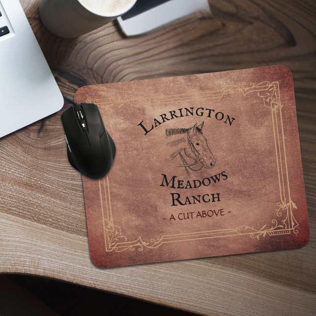 Anpassadet Logotyp för Horse Ranch Business  Weste Musmatta (Skapare uppladdad)