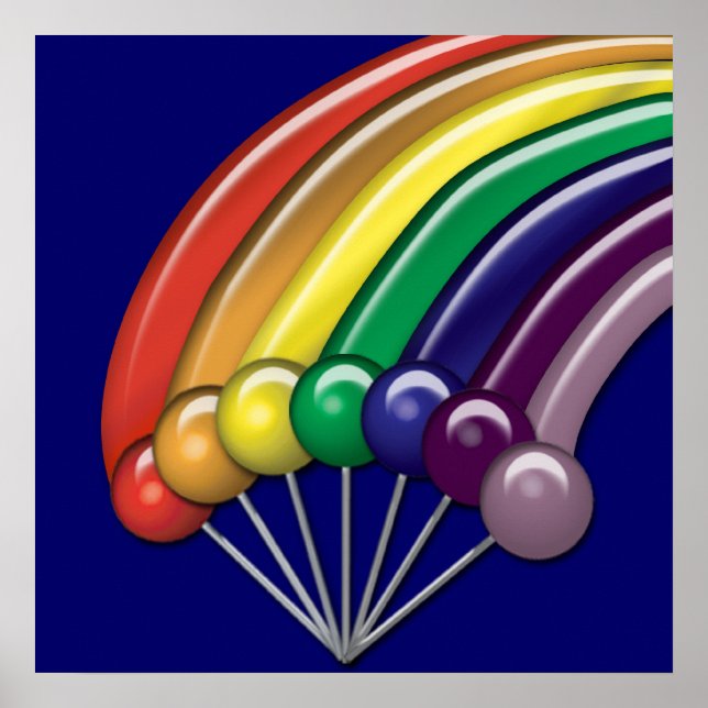 Anpassadet Lollipops och Rainbows Poster (Framsidan)