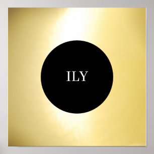 Anpassadet Luminous Guld Poster