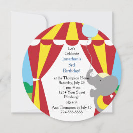 Anpassadet lurar cirkusfödelsedagsfesten inbjudningar