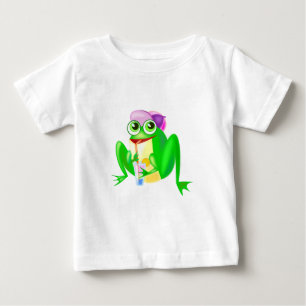 Anpassadet Lusny Baby T-Shirt Lycklig Party Frog