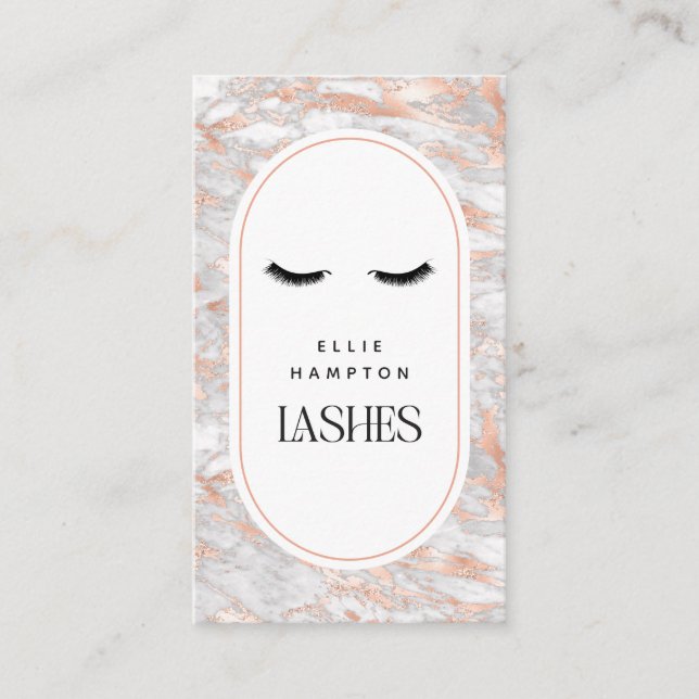  Anpassadet Marble Arch Lash Beauty Visitkort (Framsida)