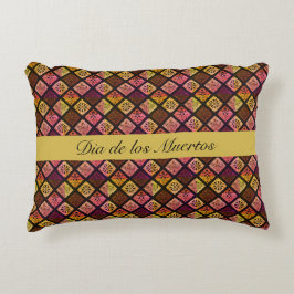 Anpassadet Mexican Dia de los Muertos Prydnadskudde