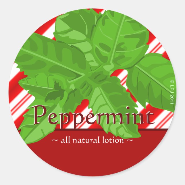 Anpassadet Mint Stickers Runt Klistermärke (Framsida)