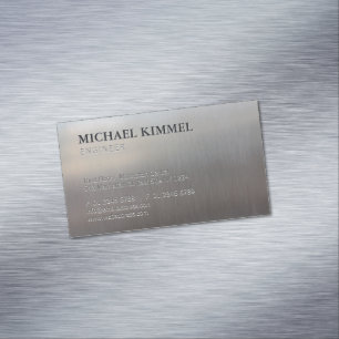 Anpassadet Modern brusherad Metall-utseende Magnetiska Visitkort