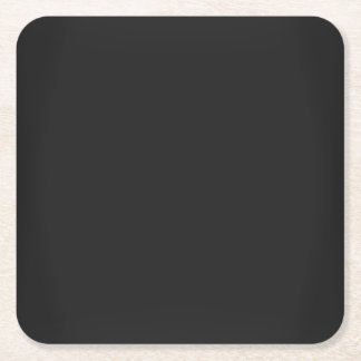 Anpassadet Modern Charcol Black Underlägg Papper Kvadrat