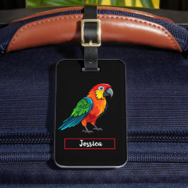 Anpassadet Modern Colorful Parrot Bagagebricka