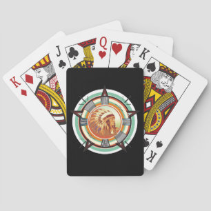 Anpassadet Mönster i Indiska huvudtest Casinokort