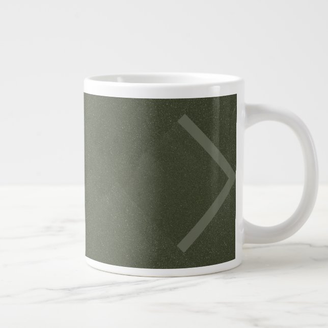 Anpassadet Moss Grönt Modern Mugg Jumbo Mugg (Höger)