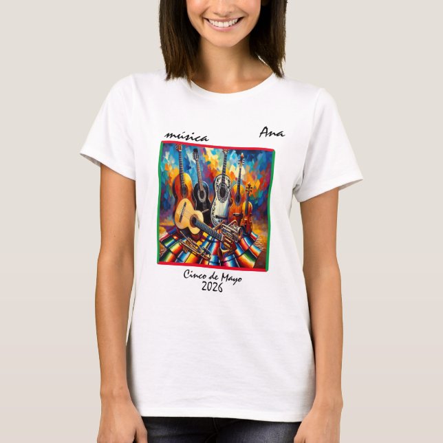 anpassadet "Musica" T Shirt (Framsida)