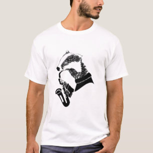 Anpassadet Musician Badger Saxophone T-shirt