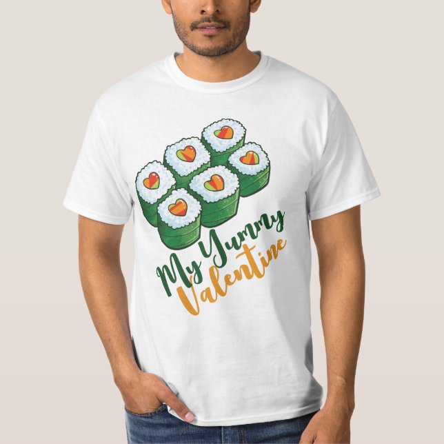 Anpassadet "My Yummy Valentine" T Shirt (Framsida)
