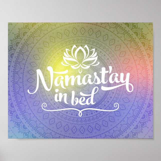 Anpassadet Namaste Mandala Funny Quote Poster (Framsidan)