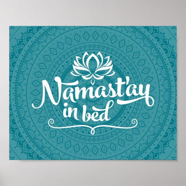 Anpassadet Namaste Mandala Funny Quote Poster (Framsidan)