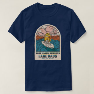 Anpassadet Norris Sjö Days Boat Vinkarare Sol Rays T Shirt