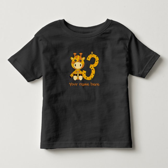 Anpassadet numrerar t-skjorta 3 t-shirt (Framsida)