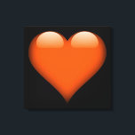 Anpassadet orange Glass Heart Canvastryck<br><div class="desc">Ett stort glansigt glashjärta visas på den inslagna arbetsytan för din glädje! Glashjärtat är utformat i tio färger och på vilken bakgrund som helst i färg som ditt hjärta önskar! Gör ett påstående med den här arbetsytan på väggen! Ändra storleken på arbetsytan till vilken storlek du vill!</div>