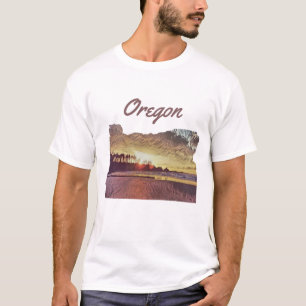 Anpassadet Oregon Sunset State Cutout T Shirt