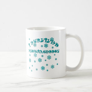 Anpassadet ÖVERLEVDE JAG SNOWMAGEDDON Kaffemugg